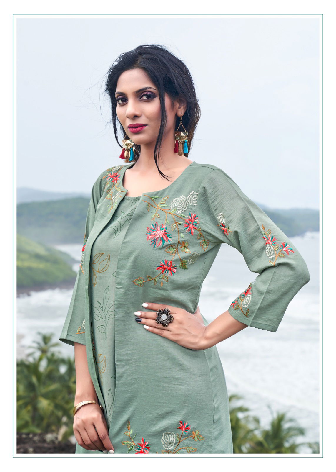 Yami Fashion Crop Top shrug With Pant Catalog